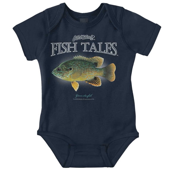 Gill McFinn Fisher Sunfish Fishing Romper Boys or Girls Infant Baby Brisco Brands 12M