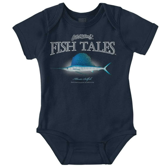 Gill McFinn Fishing Atlantic Sailfish Romper Boys or Girls Infant Baby Brisco Brands 12M