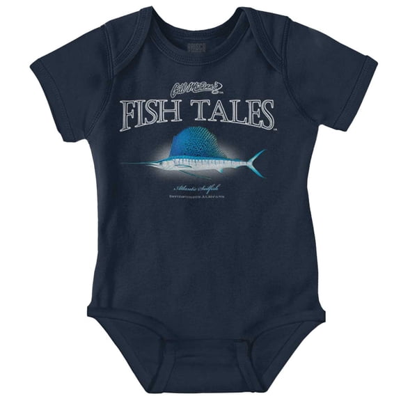 Gill McFinn Fishing Atlantic Sailfish Romper Boys or Girls Infant Baby Brisco Brands 12M
