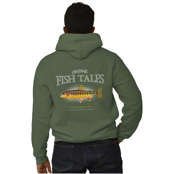 Gill McFinn Fishing Trout Fisherman Unisex Plus Fleece Graphic Hoodie Brisco Brands 5X