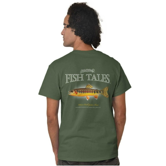 Gill McFinn Fishing Trout Fisherman Plus Size Crewneck Graphic Tee Shirt Brisco Brands 2X