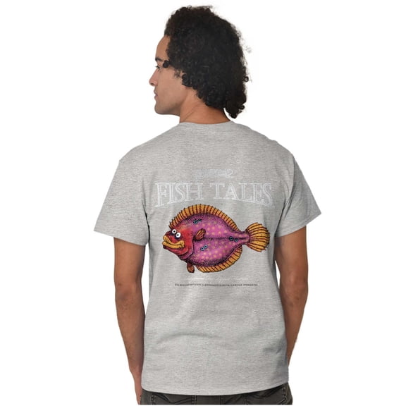 Gill McFinn Funny Flounder Fishing Men's Graphic T Shirt Tees Brisco Brands L