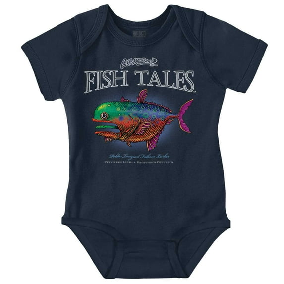 Gill McFinn Funny Pickletongue Lurker Romper Boys or Girls Infant Baby Brisco Brands 24M