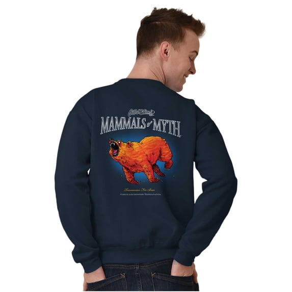Gill McFinn Hunting Fire Bear Funny Unisex Plus Fleece Graphic Sweatshirt Brisco Brands 2X