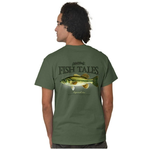 Gill McFinn Largemouth Bass Fisherman Men's Graphic T Shirt Tees Brisco Brands M