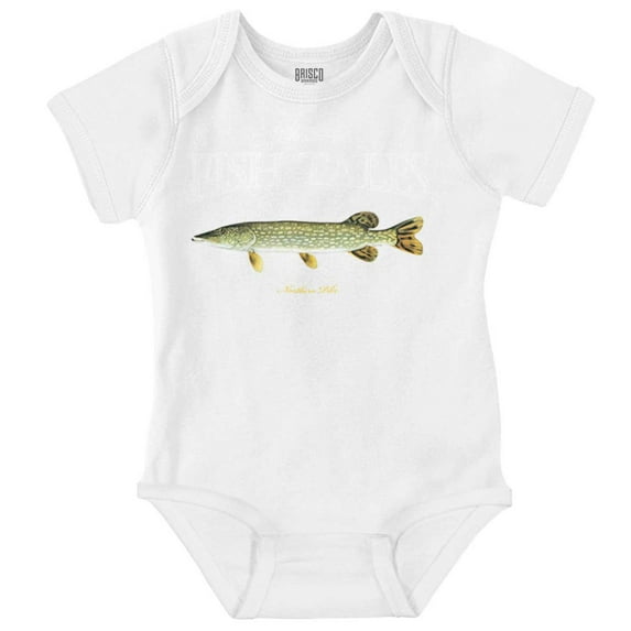 Gill McFinn Northern Pike Fishing Romper Boys or Girls Infant Baby Brisco Brands 12M