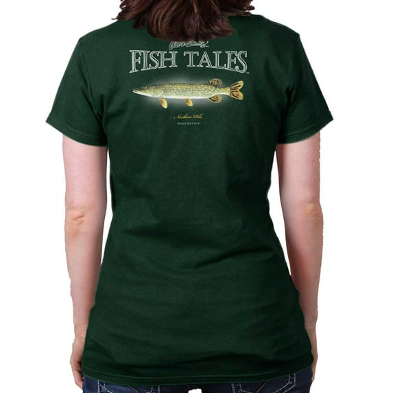 Gill McFinn Northern Pike Fishing Women's T Shirt Ladies Tee Brisco Brands 2X