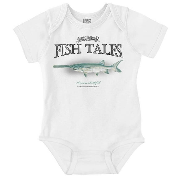 Gill McFinn Paddlefish Fishing Fisher Romper Boys or Girls Infant Baby Brisco Brands 24M
