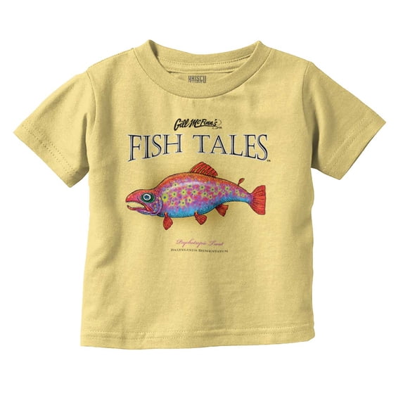 Gill McFinn Psychotropic Trout Fishing Toddler Boy Girl T Shirt Infant Toddler Brisco Brands 18M