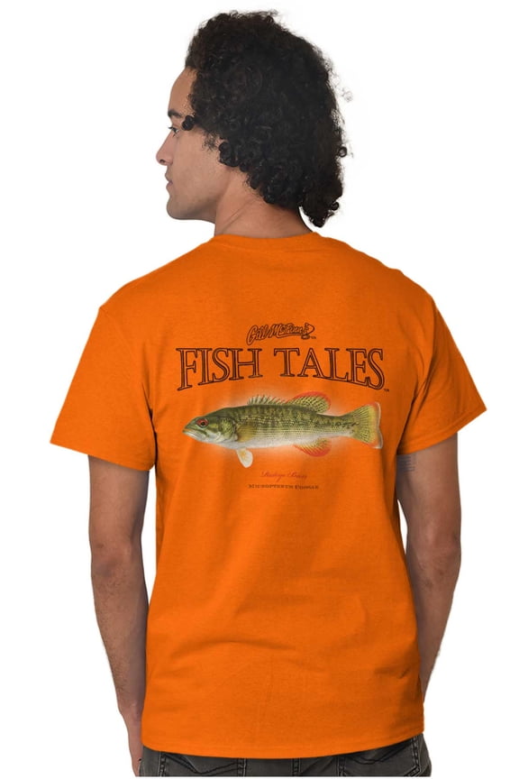 Gill McFinn Redeye Bass Fish Fishing Plus Size Crewneck Graphic Tee Shirt Brisco Brands 3X