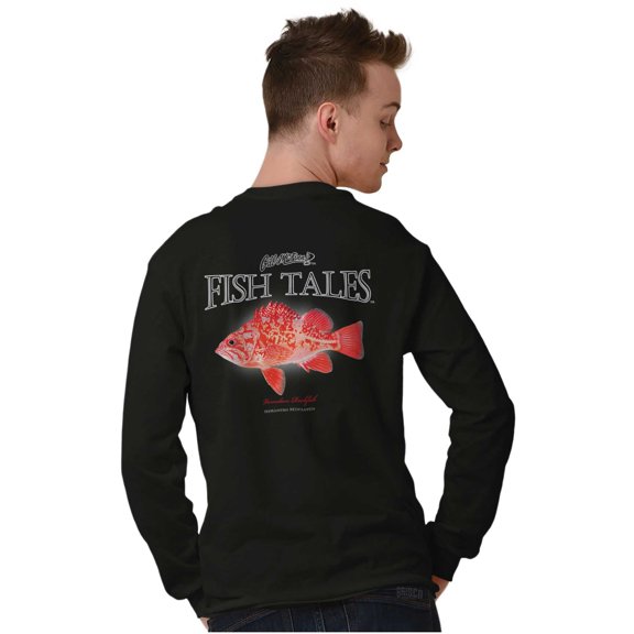 Gill McFinn Rockfish Fishing Fisher Plus Size Long Sleeve Graphic Tee Shirt Brisco Brands 2X