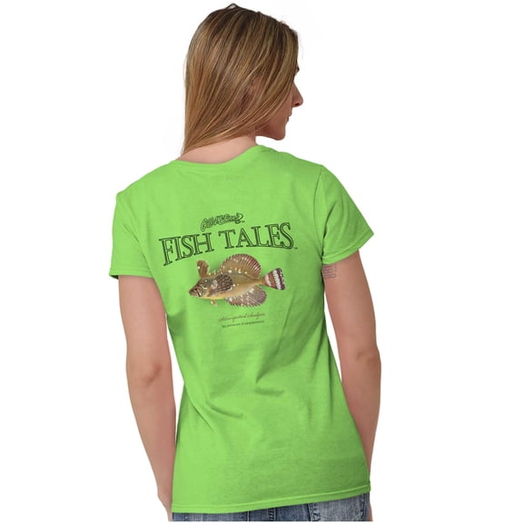 Gill McFinn Sculpin Fishing Fisherman Womens Fitted Plus Size Graphic Tee Brisco Brands 2X