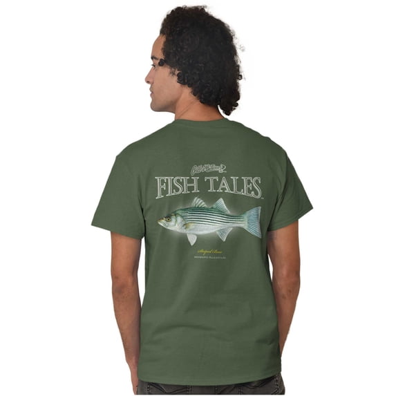 Gill McFinn Striped Bass Fisherman Men's Graphic T Shirt Tees Brisco Brands L