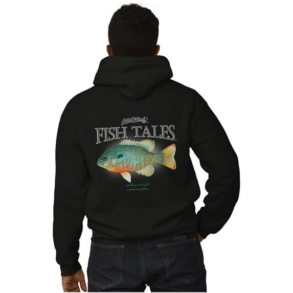 Gill McFinn Sunfish Fisherman Fishing Unisex Plus Fleece Graphic Hoodie Brisco Brands 2X