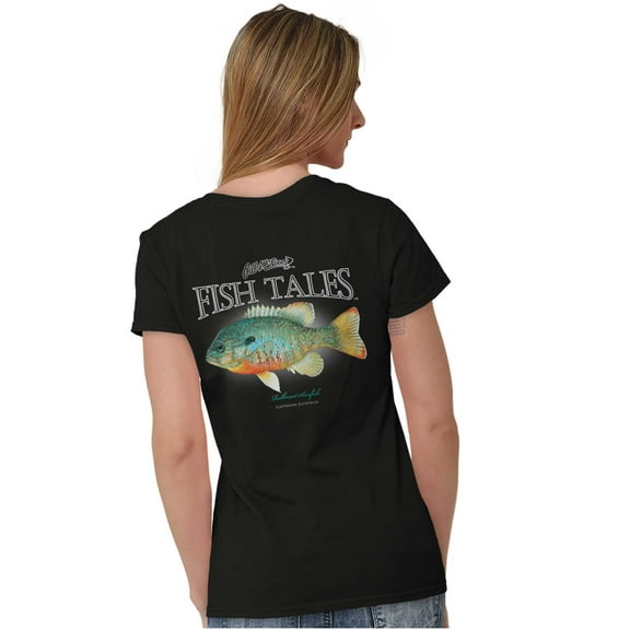 Gill McFinn Sunfish Fisherman Fishing Womens Fitted Plus Size Graphic Tee Brisco Brands 2X