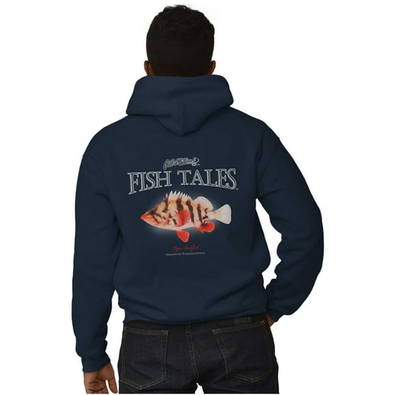 Gill McFinn Tiger Rockfish Fishing Unisex Fleece Graphic Zip Up Hoodie Brisco Brands 2X