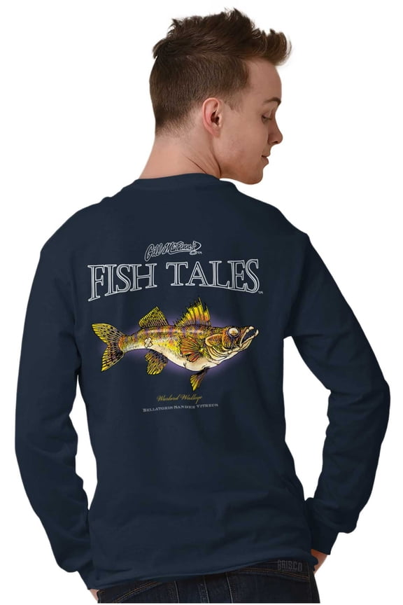 Gill McFinn Warlord Walleye Fishing Long Sleeve TShirt Men Women Brisco Brands X