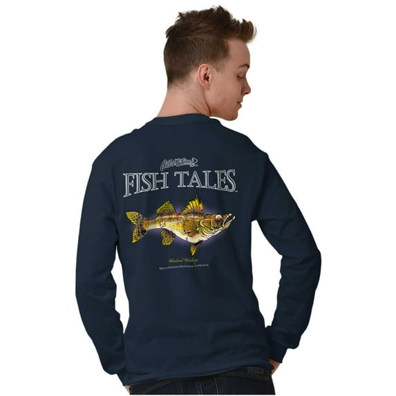 Gill McFinn Warlord Walleye Fishing Plus Size Long Sleeve Graphic Tee Shirt Brisco Brands 2X