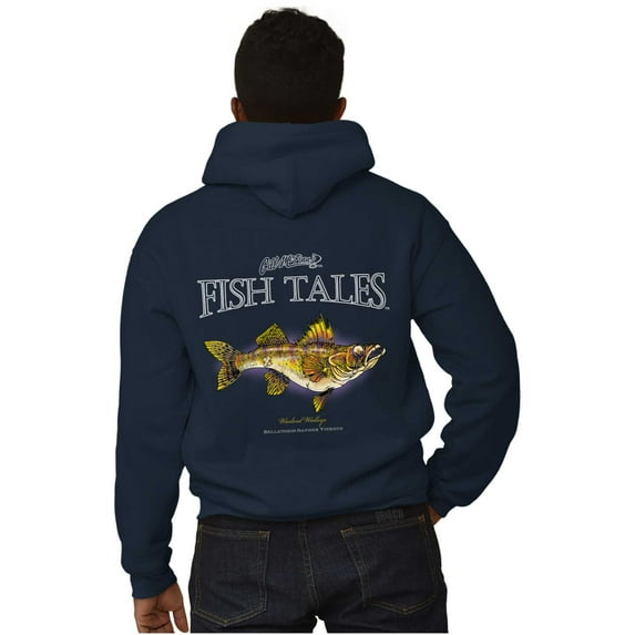 Gill McFinn Warlord Walleye Fishing Unisex Fleece Graphic Zip Up Hoodie Brisco Brands 2X