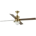 thumbnail image 1 of Gillen 56" 4-Blade LED Indoor/Outdoor Vintage Brass Vintage Electric Ceiling Fan with Light Kit and Clear Glass Shade, 1 of 9