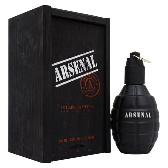Gilles Cantuel Arsenal Black Eau de Parfum, Cologne for Men, 3.4 Oz