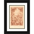 thumbnail image 1 of Gilles Demarteau the Elder 13x18 Black Ornate Wood Framed Double Matted Museum Art Print Titled - Allegory on the Death of the Dauphin (1767), 1 of 5