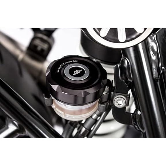 GILLES TOOLING Brake Fluid Reservoir Cover - Rear - Black BRC-07-B