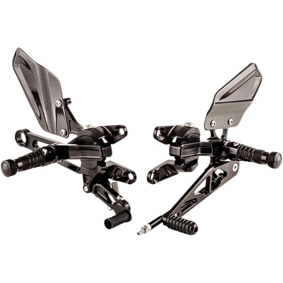 GILLES TOOLING Adjustable Rearset - Black - Aprilia VCR-A03-B