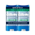 thumbnail image 1 of Gillette Antiperspirant Deodorant for Men, Clear Gel, Wild Rain, Twin Pack, 3.8 oz, 1 of 10