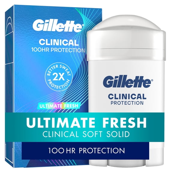 Gillette Clinical Antiperspirant Deodorant for Men, Soft Solid, Ultimate Fresh, 1.7 oz
