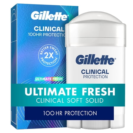 Gillette Clinical Antiperspirant Deodorant for Men, Soft Solid Ultimate Fresh, 2.6 oz price history and forecast - Gillette 00047400059658
