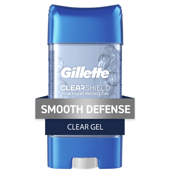 Gillette Antiperspirant Deodorant for Men, Clear Gel, Smooth Defense, 72 Hr. Sweat Protection, 3.8 oz