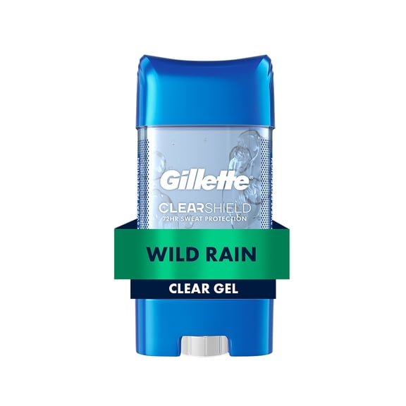 Gillette Antiperspirant and Deodorant for Men, Clear Gel Wild Rain Scent, 3.8 oz
