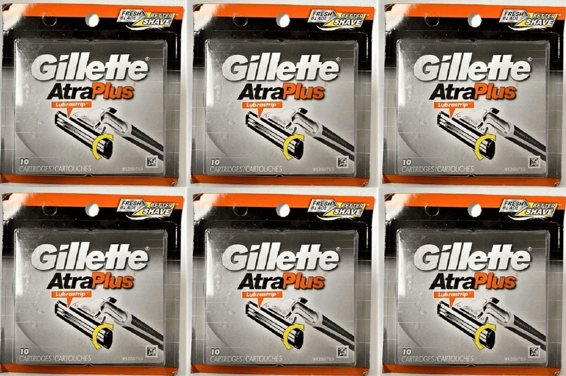 Gillette Atra Plus Cartridges 10 CT (Pack of 6)