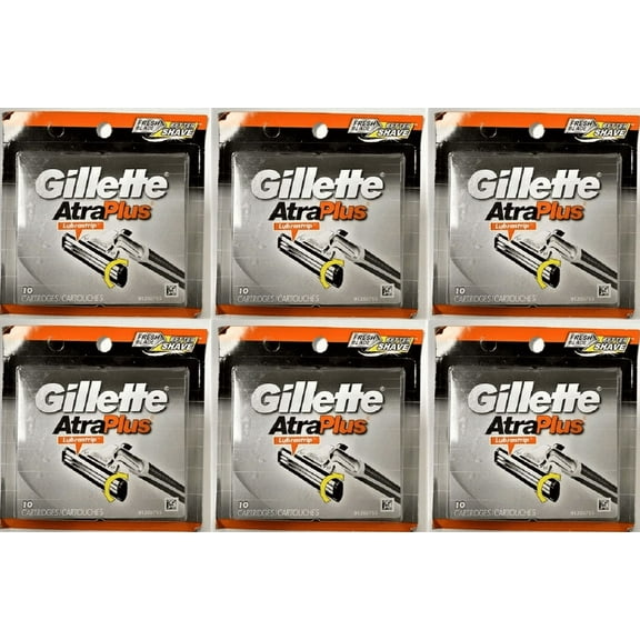 Gillette Atra Plus Cartridges 10 CT (Pack of 6)