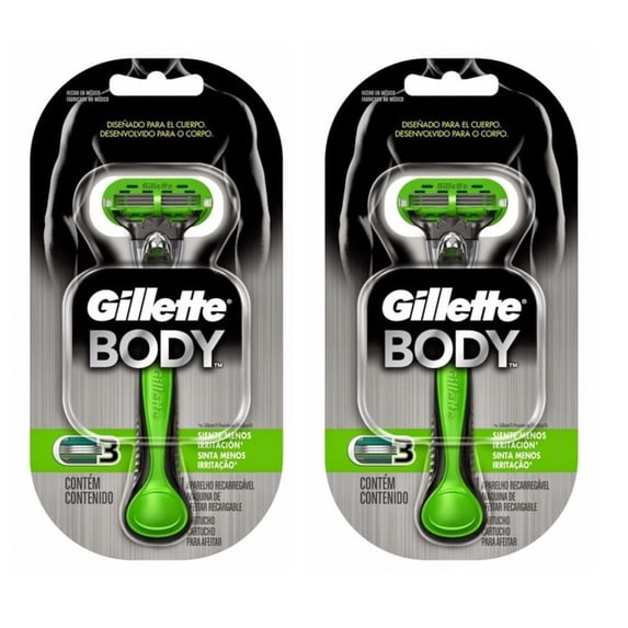 Gillette Body Razor + 1 Refill Blade Cartridge (Pack of 2)