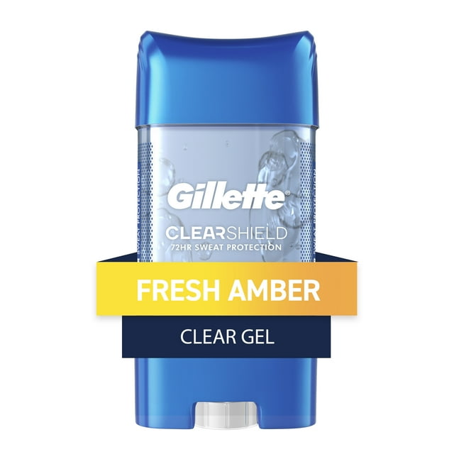 Gillette Clear Gel Antiperspirant and Deodorant for Men Fresh Amber