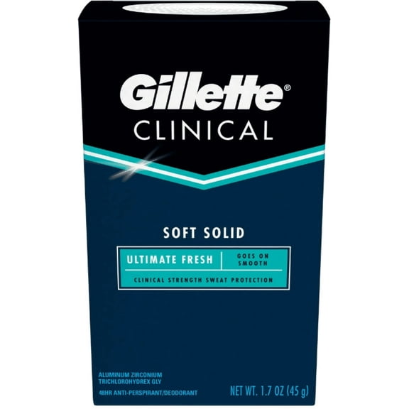 Gillette Clinical Anti-Perspirant Deodorant, Ultimate Fresh Advanced Solid 1.70 oz (Pack of 3)