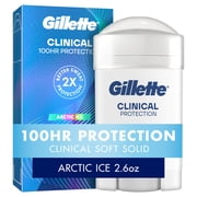 Gillette Clinical Antiperspirant Deodorant for Men, Soft Solid, Arctic Ice Scent, 2.6 oz