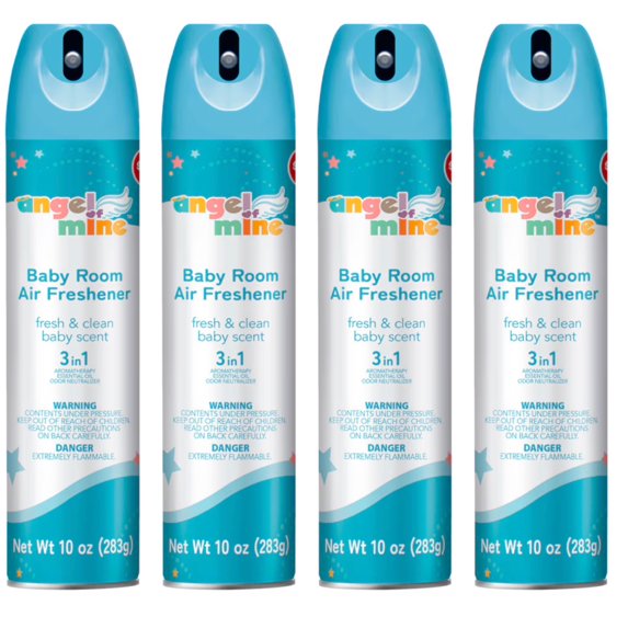 Angel of Mine Baby Room Air Freshener, Fresh Scent, 10oz, 4 Pack