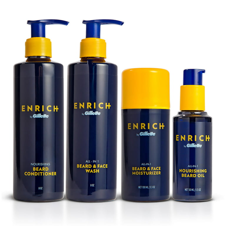 Gillette Enrich Starter Kit for Men with Beard Wash and Conditioner 
