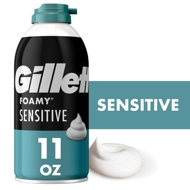 Gillette Foamy Sensitive Shave Foam for Men, Sensitive Skin, 11 oz