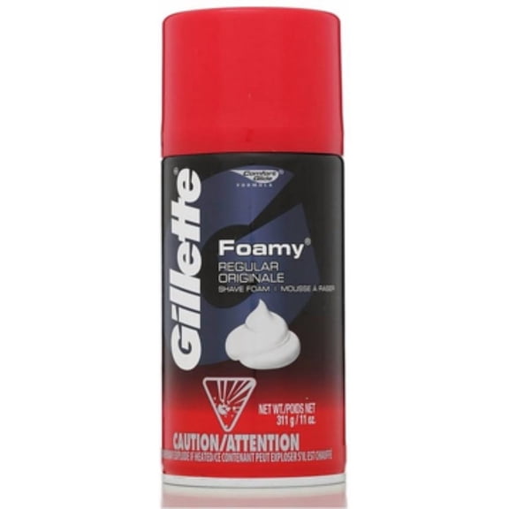 Gillette Foamy Shave Foam Regular 11 oz (Pack of 2)