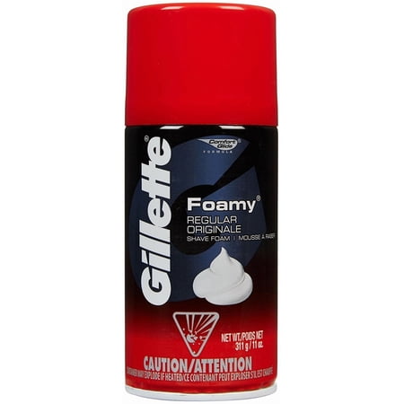 Gillette Foamy Shaving Cream, Regular, 11 oz Each