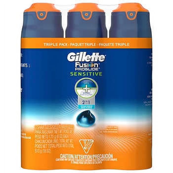 Gillette Fusion ProGlide 2-in-1 Shave Gel, Ocean Breeze (6 oz., 3 pk.) FREE SHIP