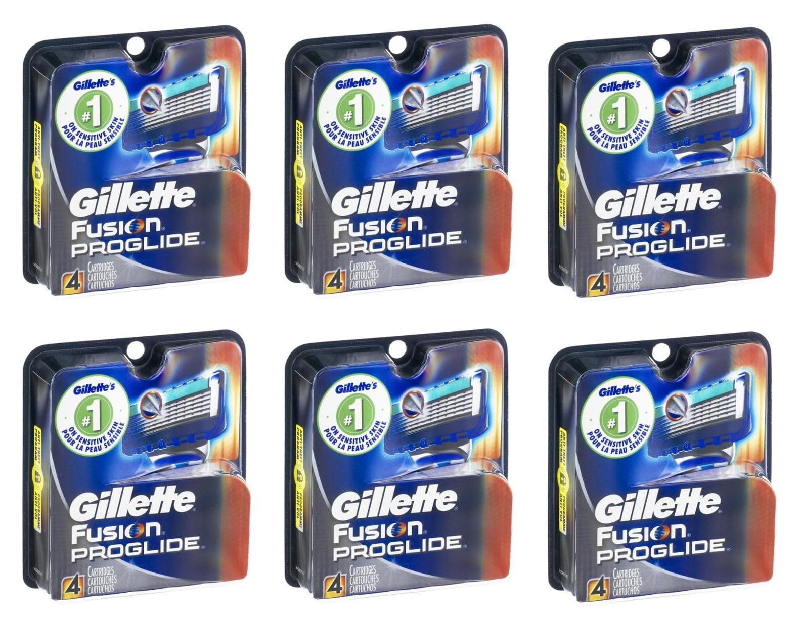 Gillette Fusion Proglide Refill Cartridges 4 Ct (Pack of 6) + Cat Line Makeup Tutorial