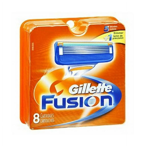 Gillette Fusion Refill Razor Blade Cartidges, 8 Ct. + Schick Slim Twin ST for Sensitive Skin