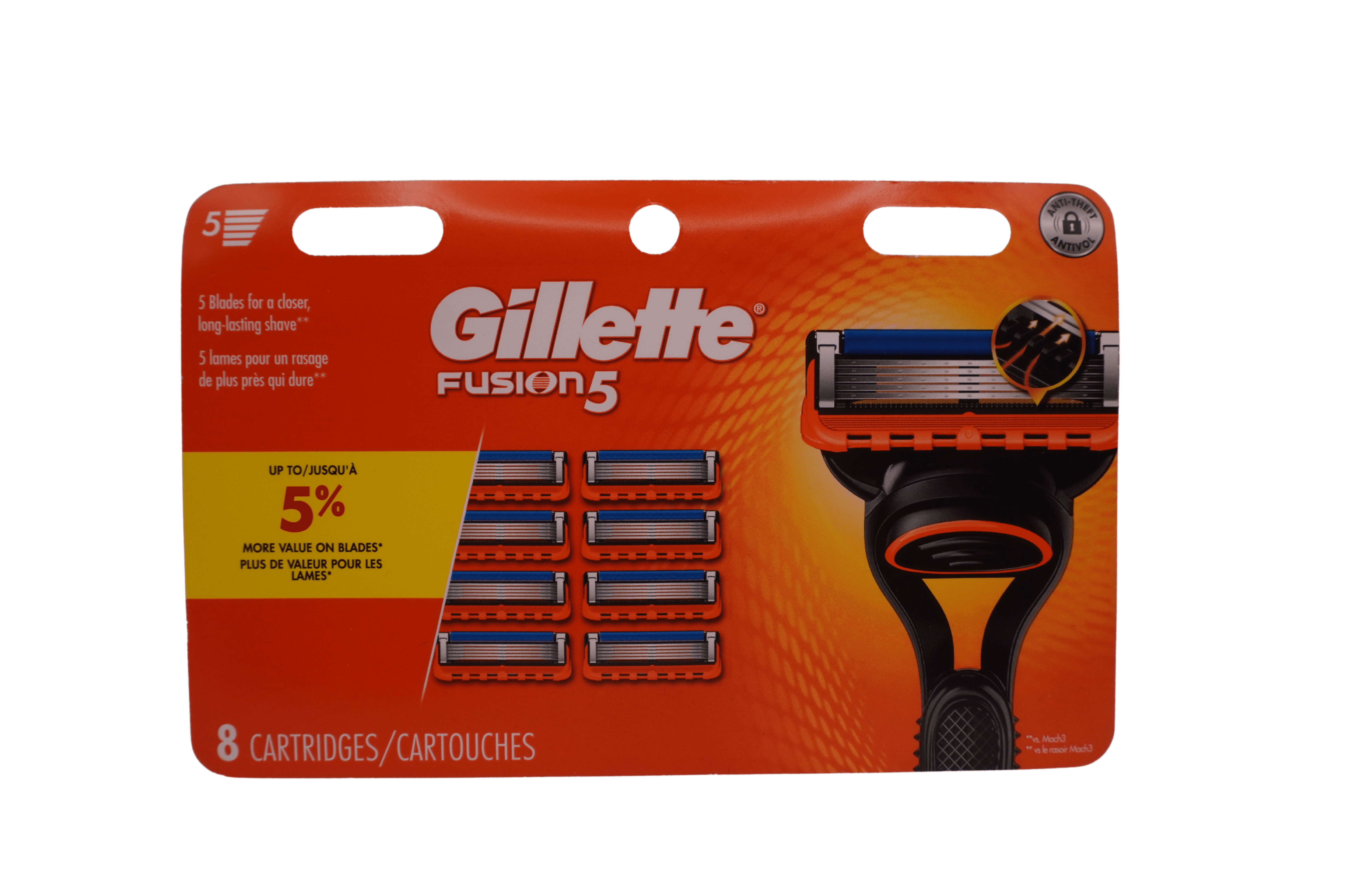 Gillette Fusion5 Men's Razor Blade Refills, 8 Count