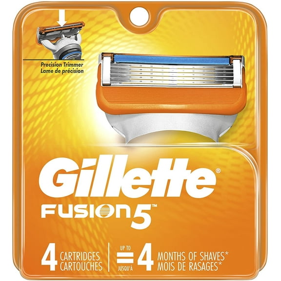 Gillette Fusion5 Men's Razor Blades, 4 Blade Refills
