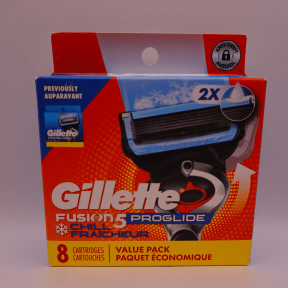 Gillette Fusion5 ProGlide Chill Razor Refills for Men, 8 Blade Refills
